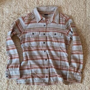 Patagonia Organic Cotton Flannel with Sunset Stripes